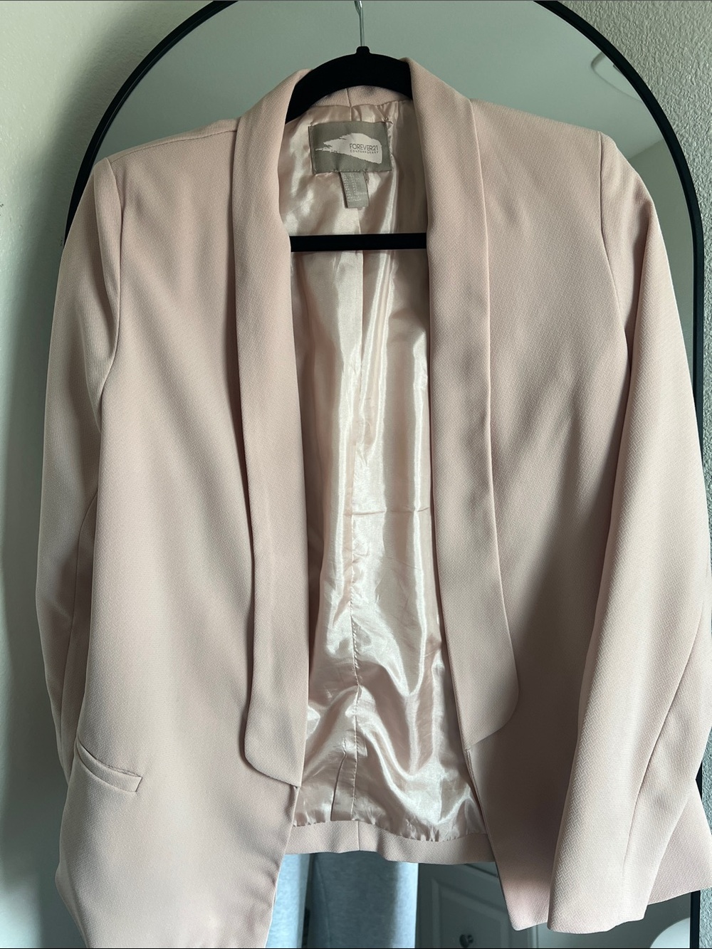 Forever 21 Blush Pink Open-Front Women's Blazer